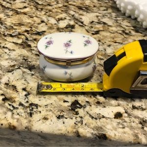 Vintage Hummelwerk Victorian Garden “Violets” Porcelain Trinket Box